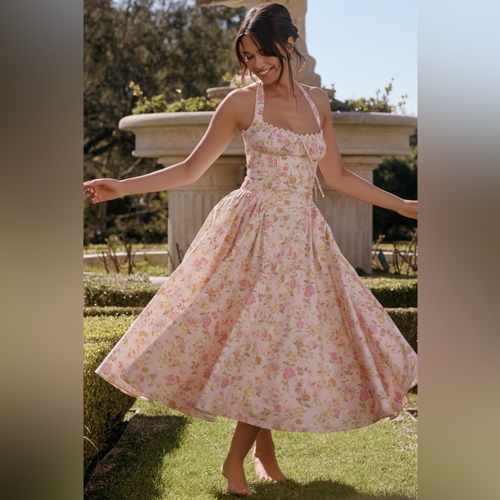 House of CB floral sun dress brand new with tags- never worn
